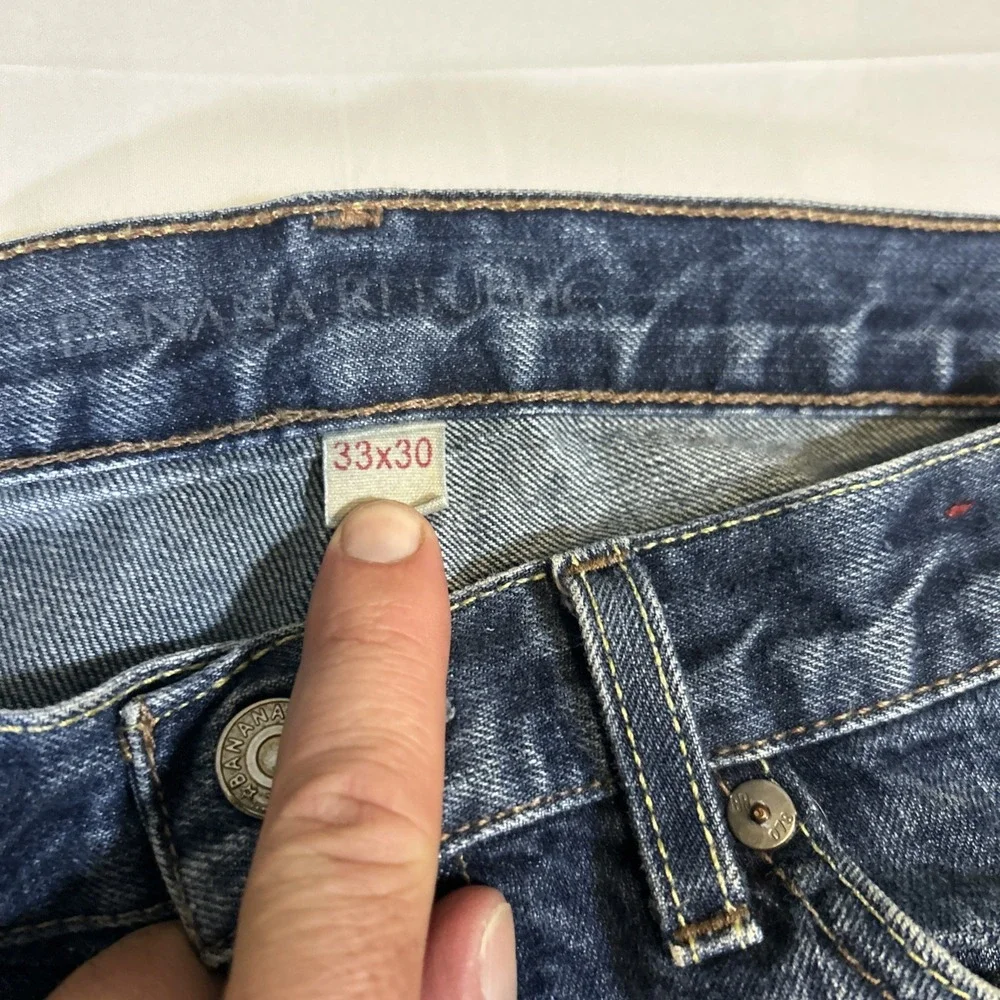 Banana Republic Travel Jeans Mens 33x30 Athletic‎ Fit Medium Wash Blue Denim